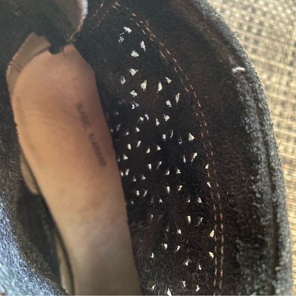 ISABEL MARANT Basley black perforated suede boots - Picture 5 of 7